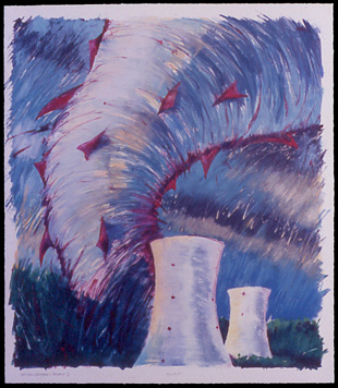 Natural Defenses: Tornado 2 monoprint